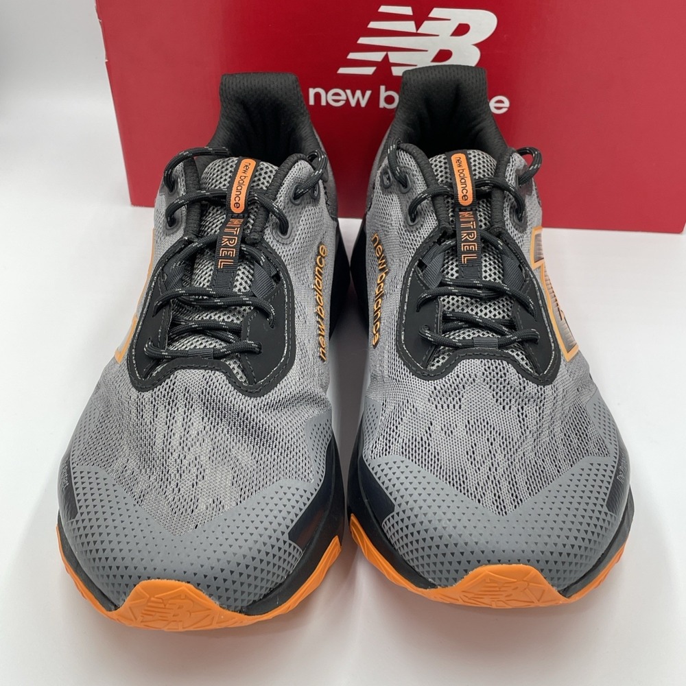 New Balance Dynasoft Nitrel v6 Trail Running Shoes Mens 11 4E WIDE Grey/Orange - Picture 2 of 7